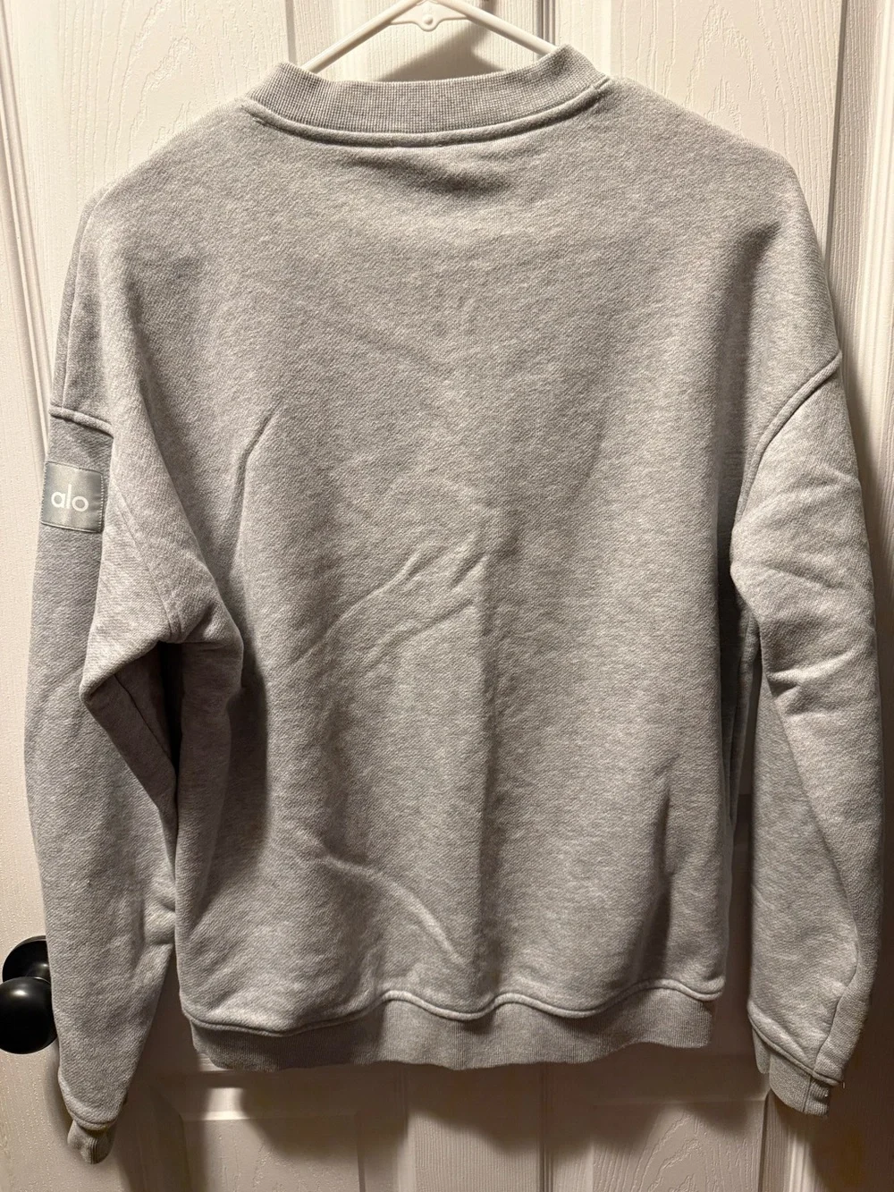 Alo Yoga Accolade Crewneck Sweatshirt Athletic Heather Grey Size XXS